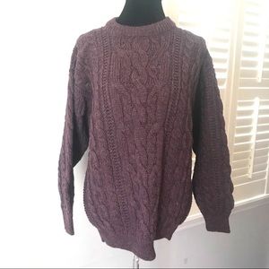 Authentic Irish Wool Sweater. Purple. N w/o tags